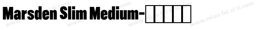 Marsden Slim Medium字体转换